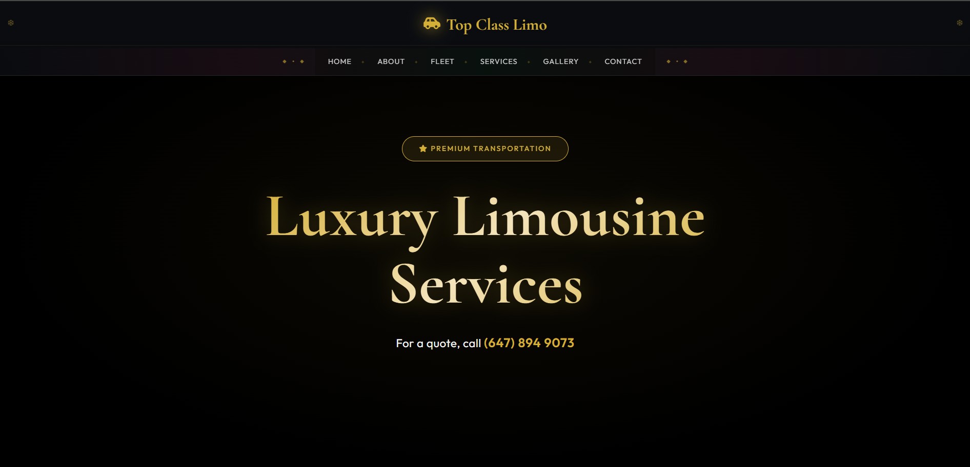 Top Class Limo Website